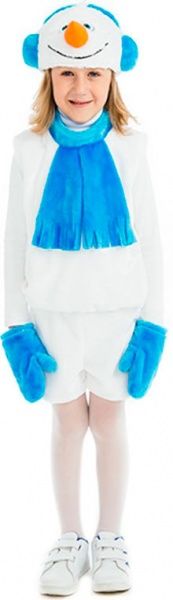 Костюм карнавальний КАРНАВАЛІЯ Сніговичок р.122 білий із блакитним 89050 