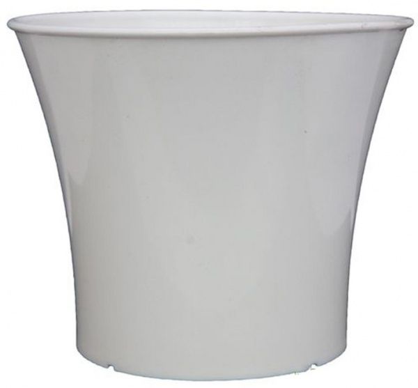 Горщик пластиковий Омела Омела Самозволожуючий 2,3 літра круглий білий 