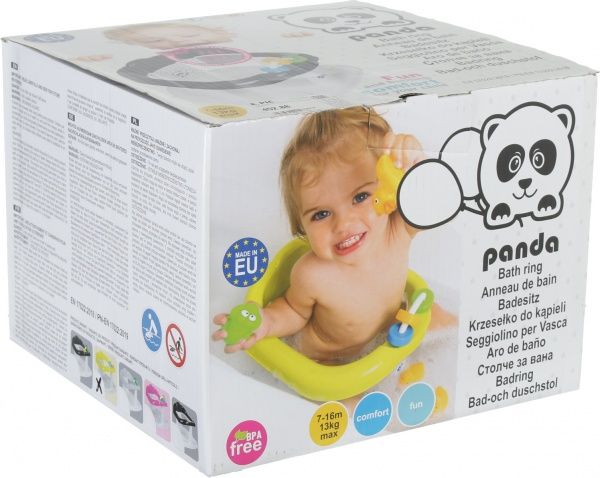 Сиденье для ванной Maltex с присосками Панда зеленый