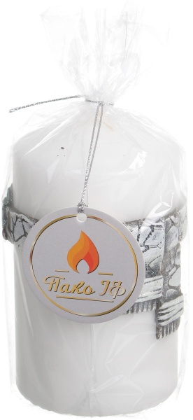 Свічка Циліндр декоративна Шарф білий 70x120 Pako-If