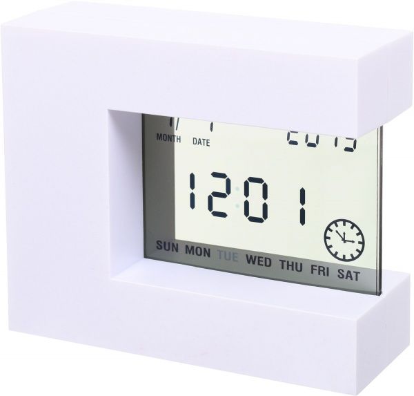 Часы настольные Turned 11х4х9.5 см белый