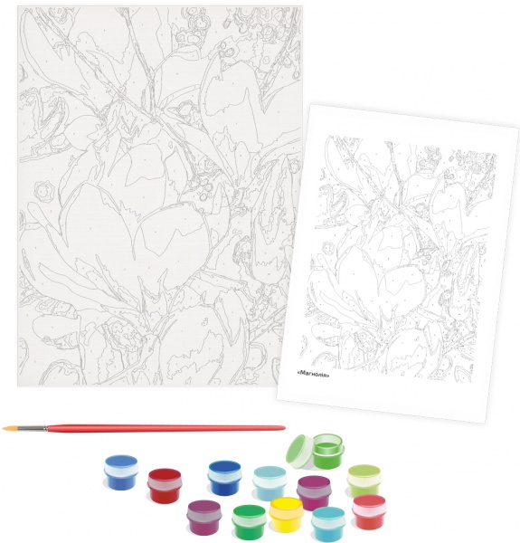 Полотно з контуром Магнолія 30x40 см Rosa Start 