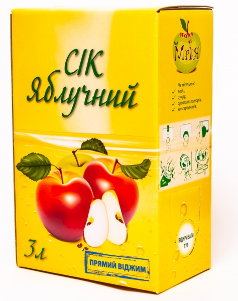 Сік Нова Мрія яблучний 3 л 