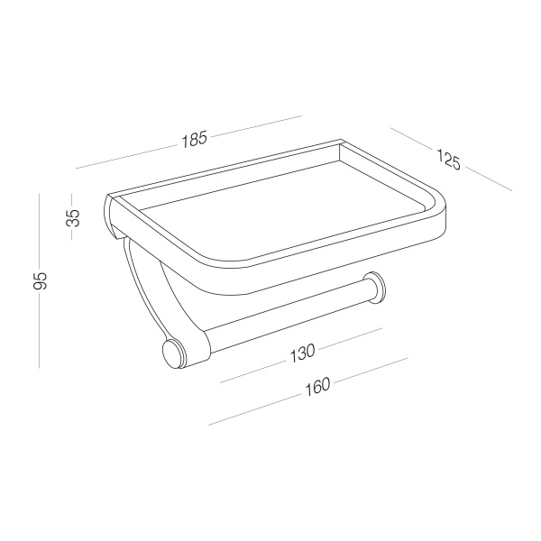 Держатель для туалетной бумаги MVM BA01 Black
