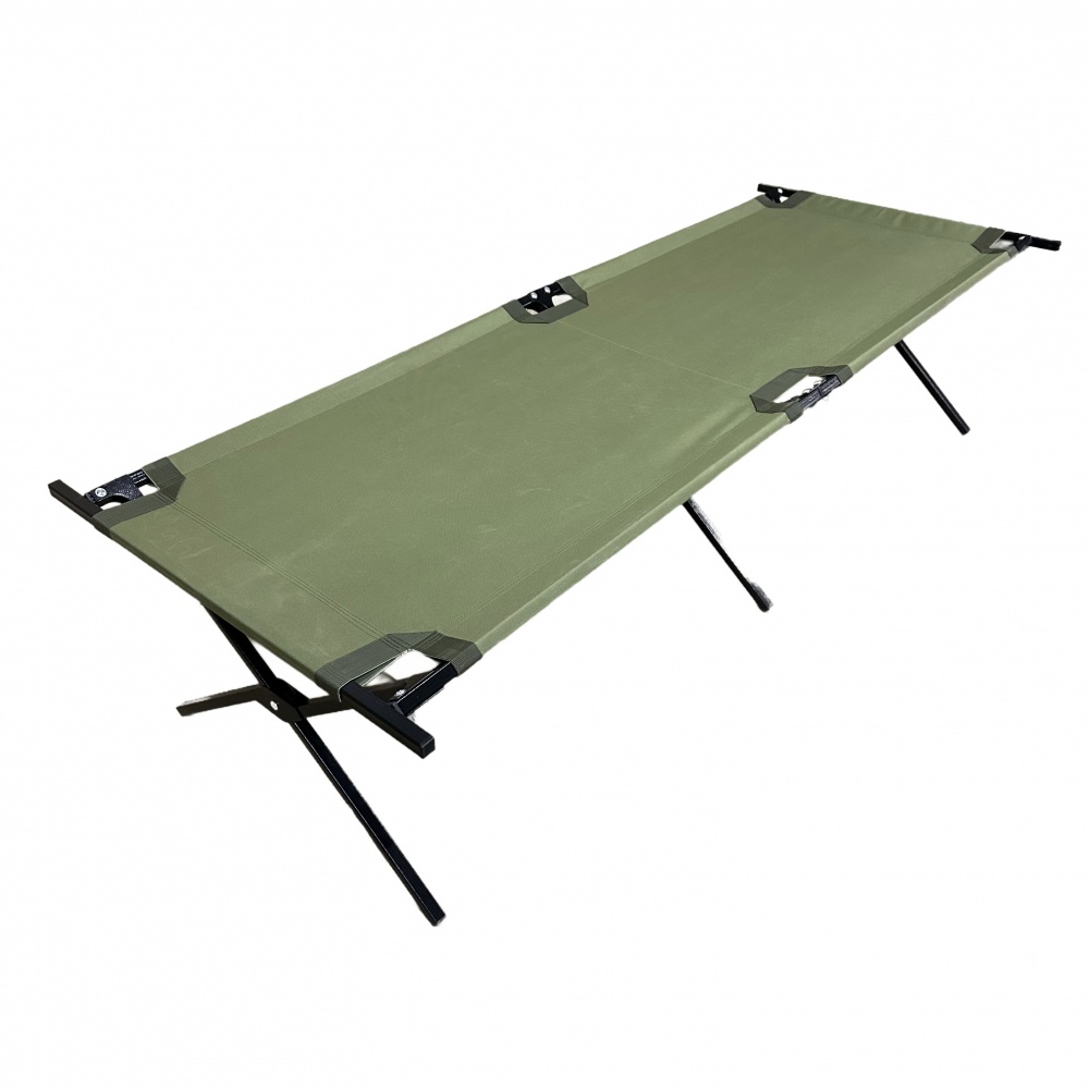 Раскладушка полевая типа NT усиленная зеленая Metalzavod