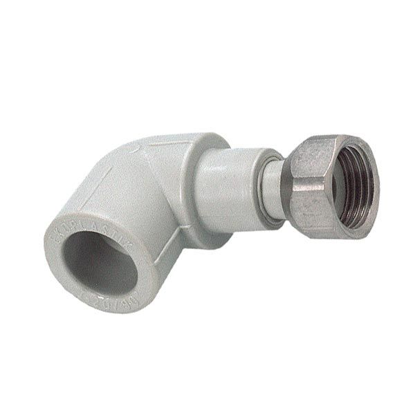 Угол с накидной гайкой внутренняя Wavin Ekoplastik ППР 90° 20х1/2