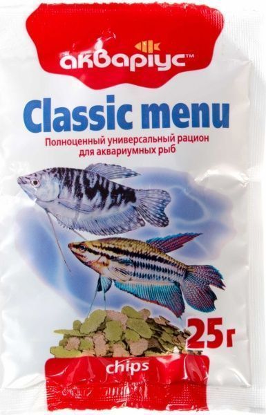 Корм Акваріус Classic menu 25 г 4946