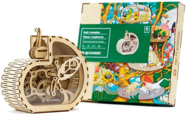 Конструктор деревянный Mr.Playwood Улитка-копилка деревянный 3D 10001/03