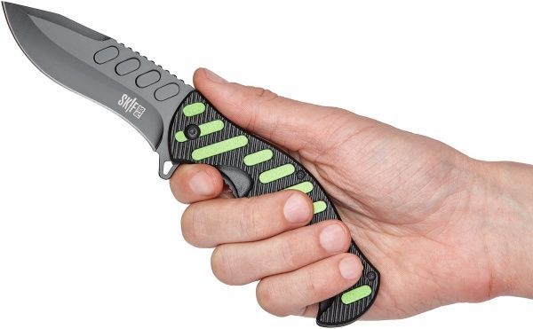 Нож Plus Funster black/green