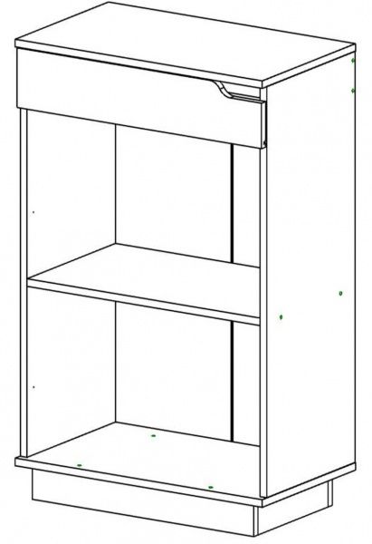 Тумба для взуття МФ МОДЕРН Візит 350x600x970 мм дуб сонома 