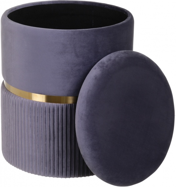 Скриня-пуф Bernard 36х36х44см темно-сірий 