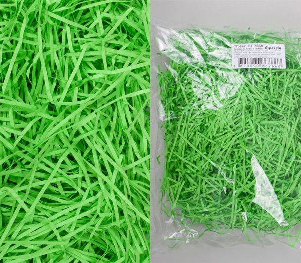 Наполнитель бумажный Бумагия Экофиллер 50 г зеленый 