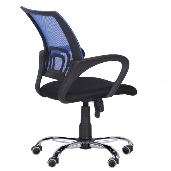Кресло AMF Art Metal Furniture ВебХром Tilt спинка-сетка черный/синий 