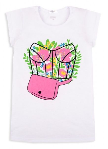 Футболка для дівчаток GABBI FT-20-18-1 /1 Лайк р.134 білий 