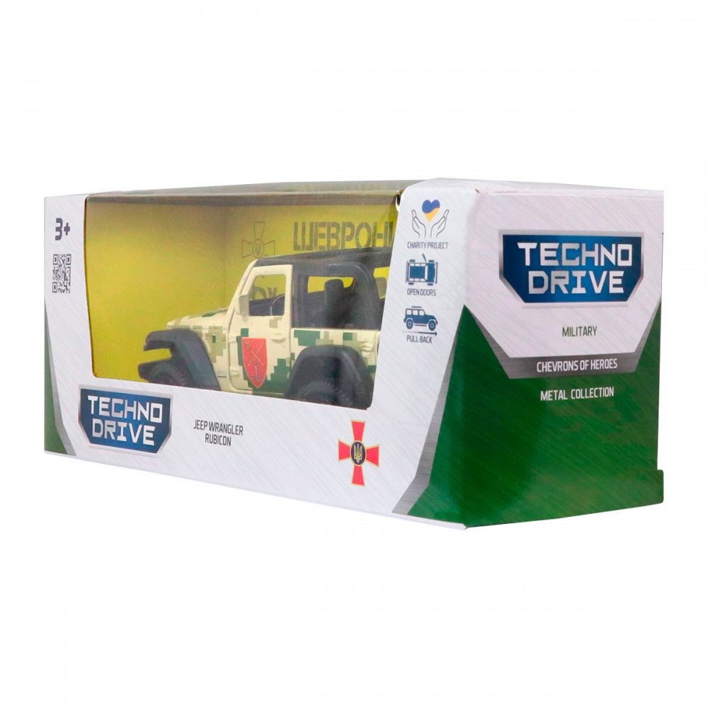 Автомодель TechnoDrive 1:32 серии Шевроны Героев - Jeep Wrangler Rubicon ОК Юг 250398UM