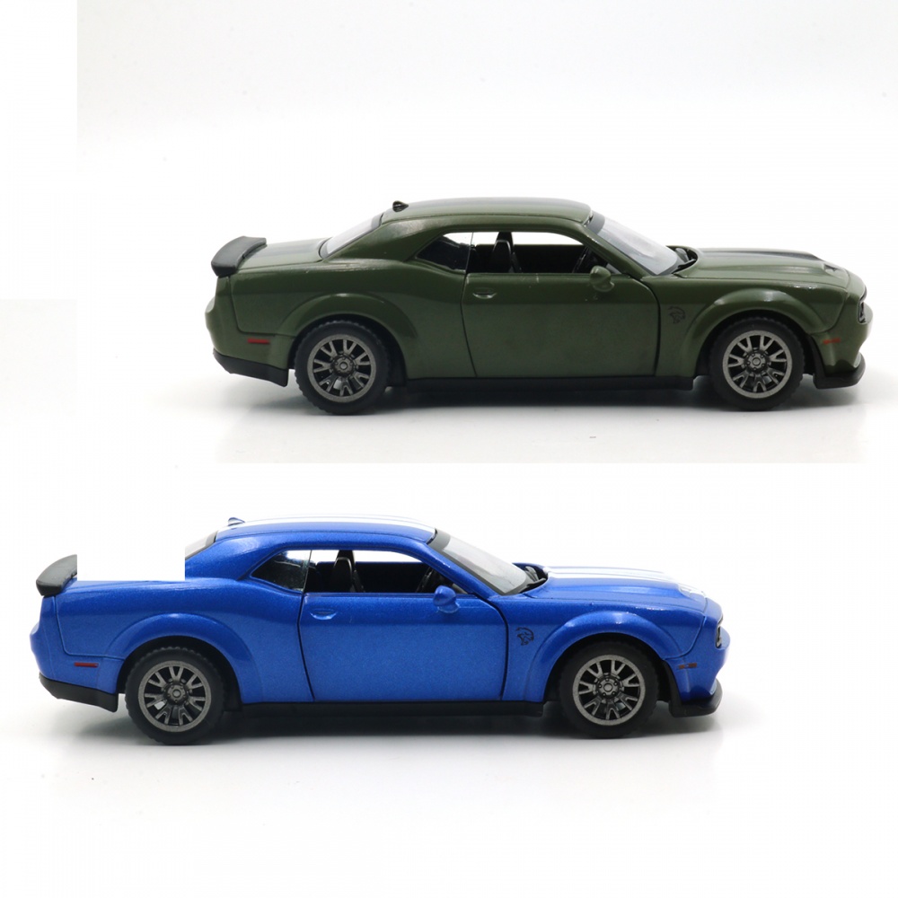 Автомодель TechnoDrive 1:44 Dodge Challenger SRT Jailbreak 2022 blue/green 250949