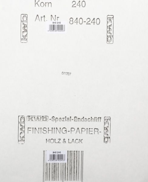 Наждачная бумага KWB 23х28 см Р240 840240