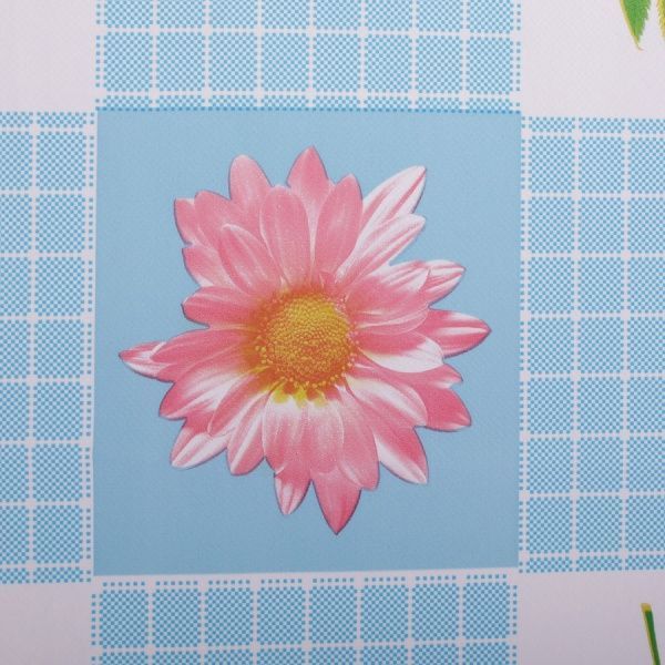 Скатерть Цветы 110x135 см голубой Dariana 