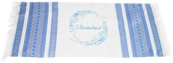 Рушник пасхальний 434-19/00 32x84 см Едельвіка блакитний 