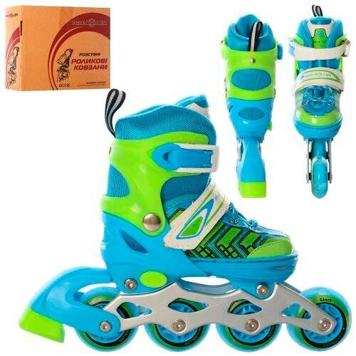 Роликовые коньки Profi A4137-XS-BL р. 27-30 синий