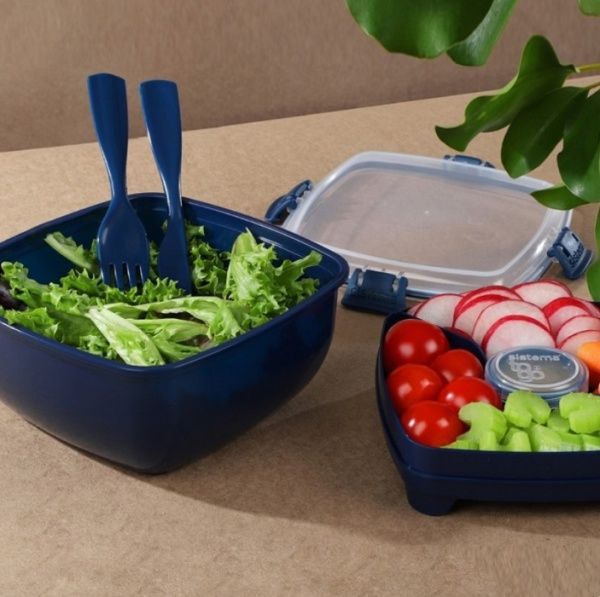 Ланч-бокс RENEW 1 л пластик синій 02500200 Sistema