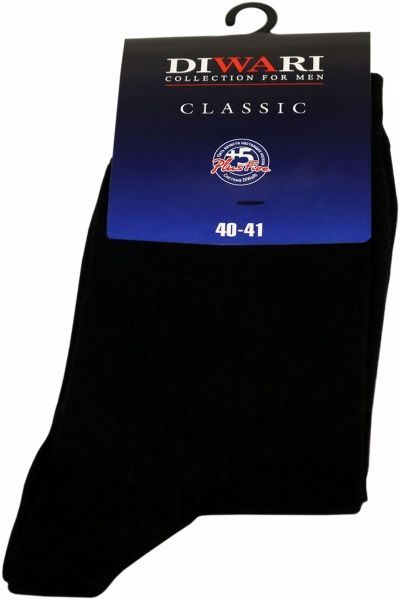 Шкарпетки Diwari CLASSIC 001 р. 25 чорний 