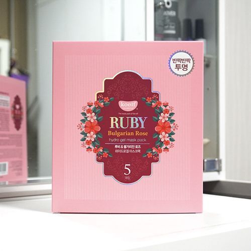 Маска для обличчя Koelf Гідрогелева з рубіном 150 г 5 шт.