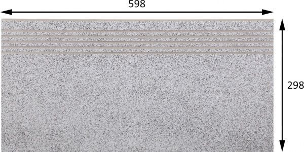 Плитка Cersanit Мілтон сіра сходинка 29,8х59,8 