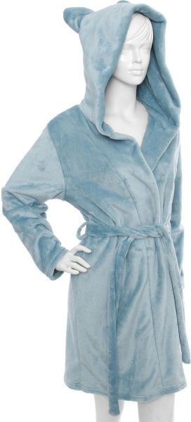 Халат жіночий капюшон з вушками р. XS бірюзовий 