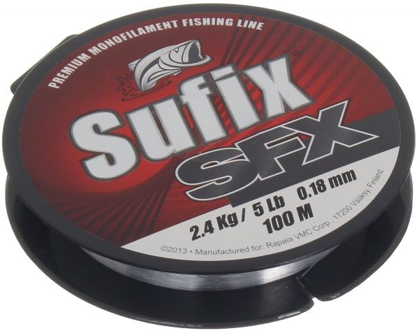 Леска Sufix SFX SELF HANGING SPOOL 100м 0,18мм 2,4кг прозрачная