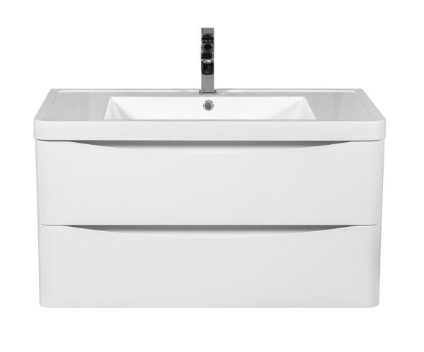 Тумба підвісна Aqua Rodos Vista білий глянець з умивальником Ваr 90 см