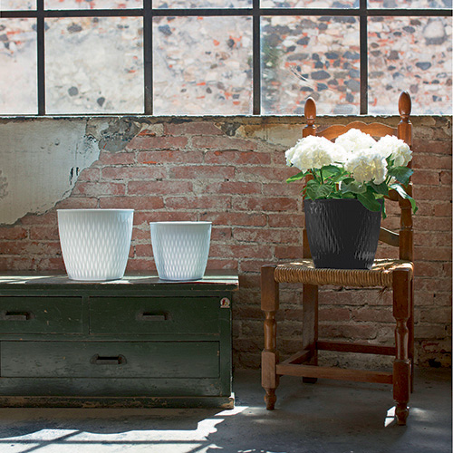 Вазон пластиковый Stefanplast Liberty круглый 2,3 л серый (87184) 