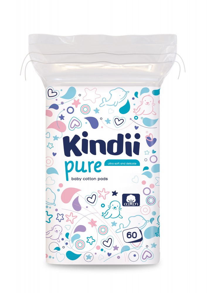 Ватні диски Kindii Pure 60 шт. (м'яка)