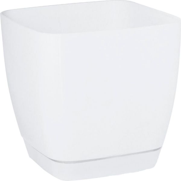 Вазон пластиковый Form Plastic Тоскана Квадро-11 квадратный 1л белый (0730-011) 