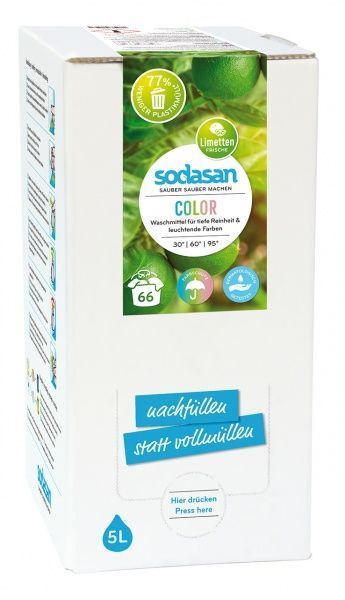 Гель для машинной и ручной стирки Sodasan Color 5 л