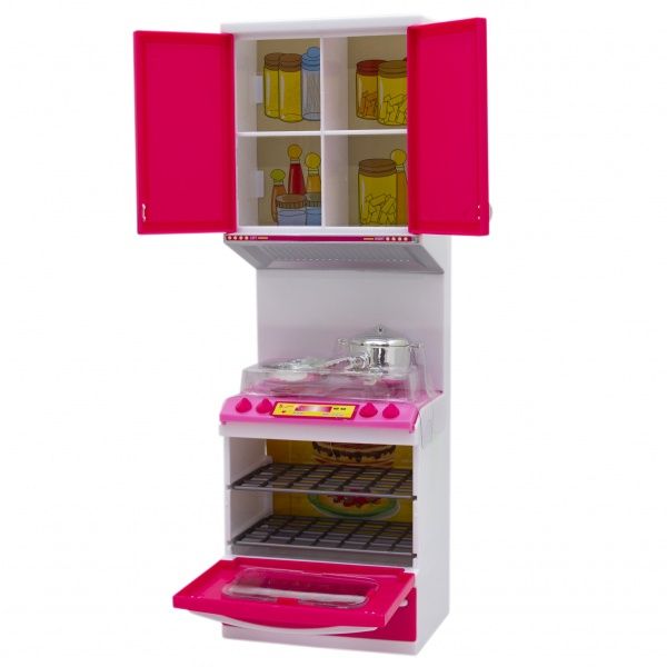 Кукольная кухня Qun Feng Toys 47.5x9.5x35 см Розовая QF26211PW