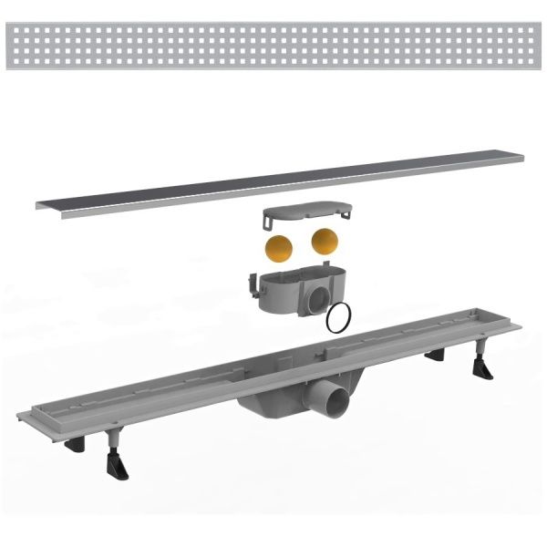 Душовий канал Imprese d44600Q з решіткою квадрат 60 см