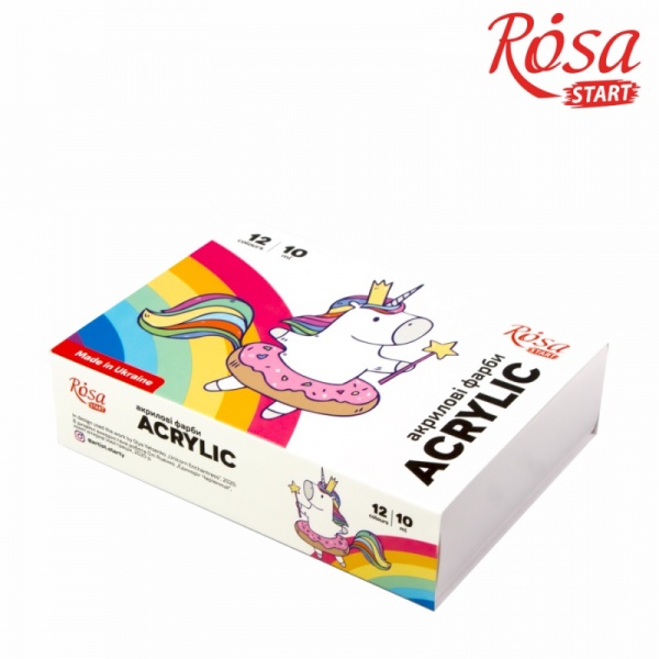 Акрил для декора Unicorn 12 x 10 мл Rosa Start