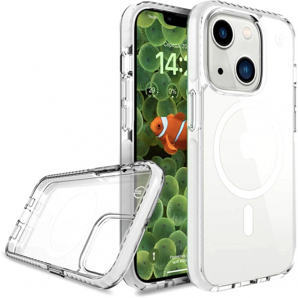 Прозорий чохол oneLounge 1Mag Bumper MagSafe для iPhone 14 Plus