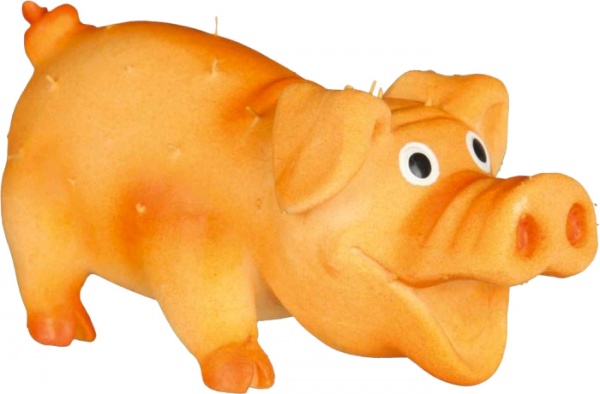 Игрушка для собак Trixie поросенок со щетиной и звуком латексный 10 см в ассортименте (35190)