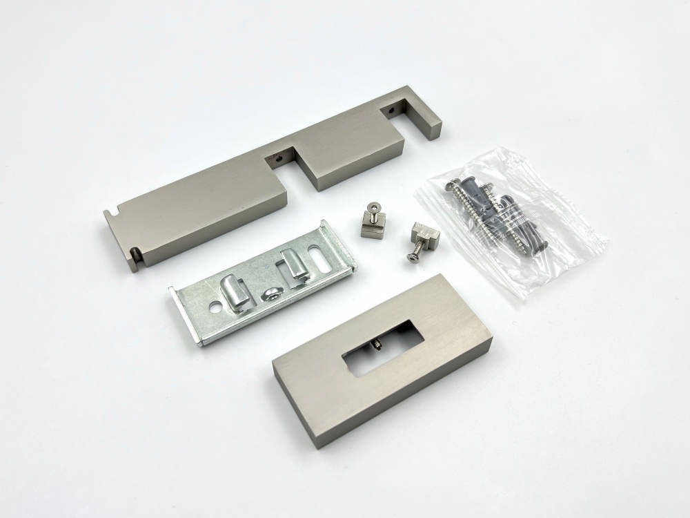 Держатель для карниза Quadrum Square line двойной 14 см сталь матовая 1 шт.