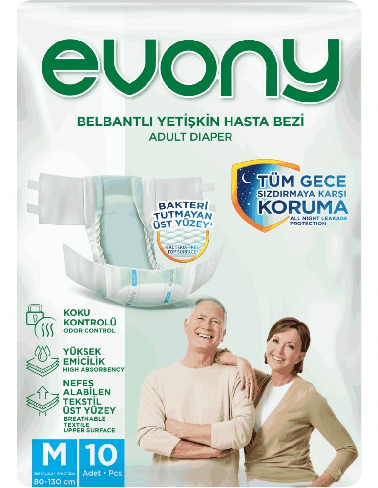 Подгузники EVONY Medium 10 шт.