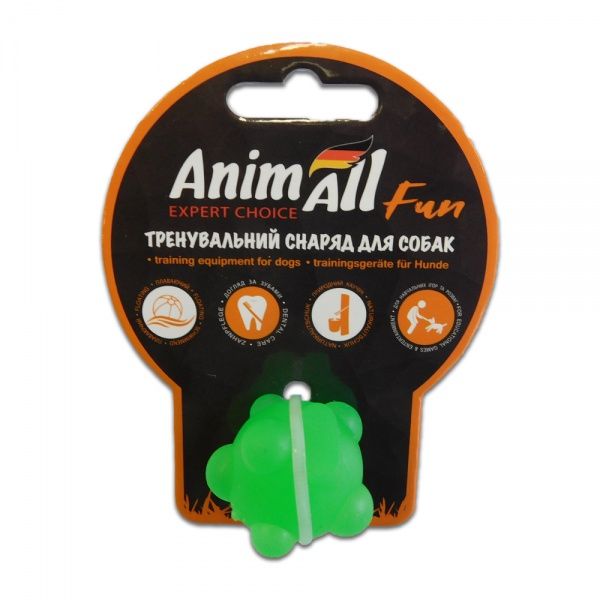 Іграшка для собак AnimAll Куля молекула 3 см зелена 88135