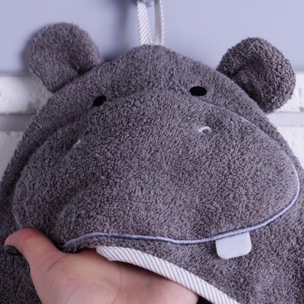 Пелюшка після купання Baby Veres Hippo 80x120 см сірий 190.06 
