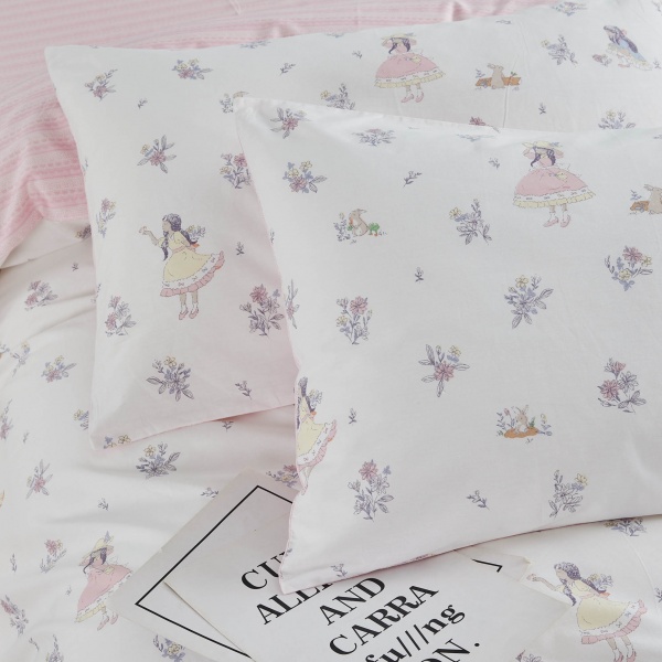 Комплект постельного белья Thumbelina 1,5 бело-розовый La Nuit 
