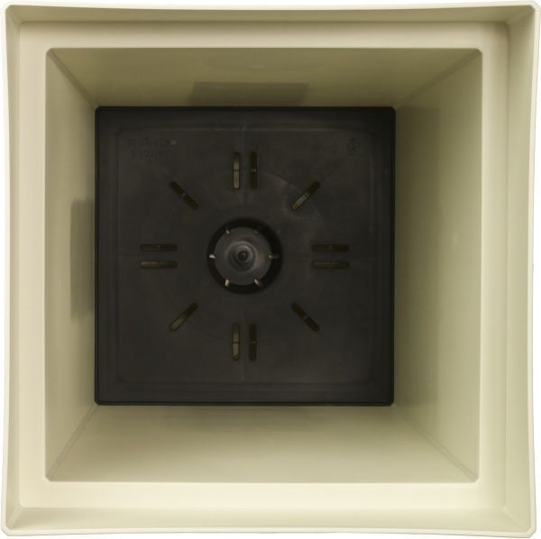 Горшок пластиковый Sanja IPPI Мелроуз квадратный 81,6л молочный 