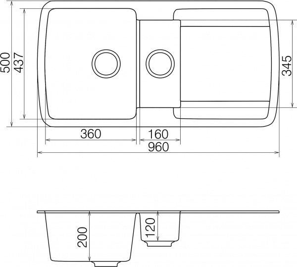 Мойка для кухни Water House Grace GMP 04.96 Sahara 