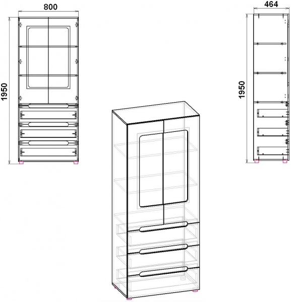 Шафа Компаніт МС-21 венге 