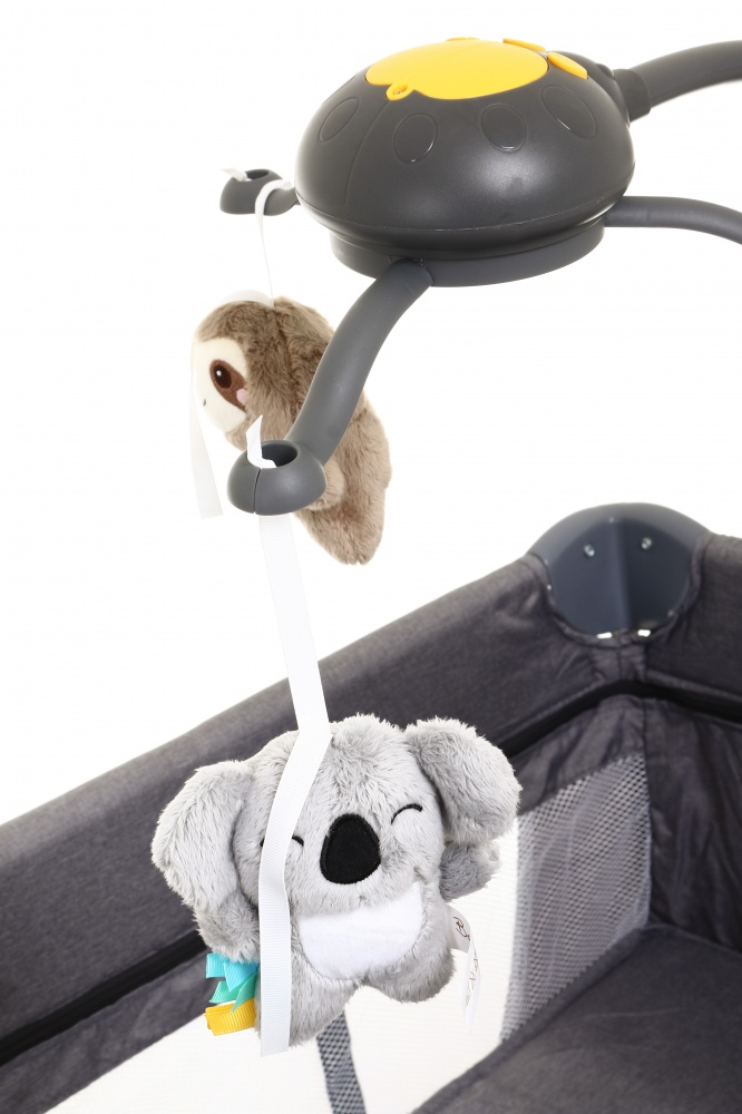 Манеж-ліжко Bambinelli 120х60х76 см темно-сірий H21-A6F4E8