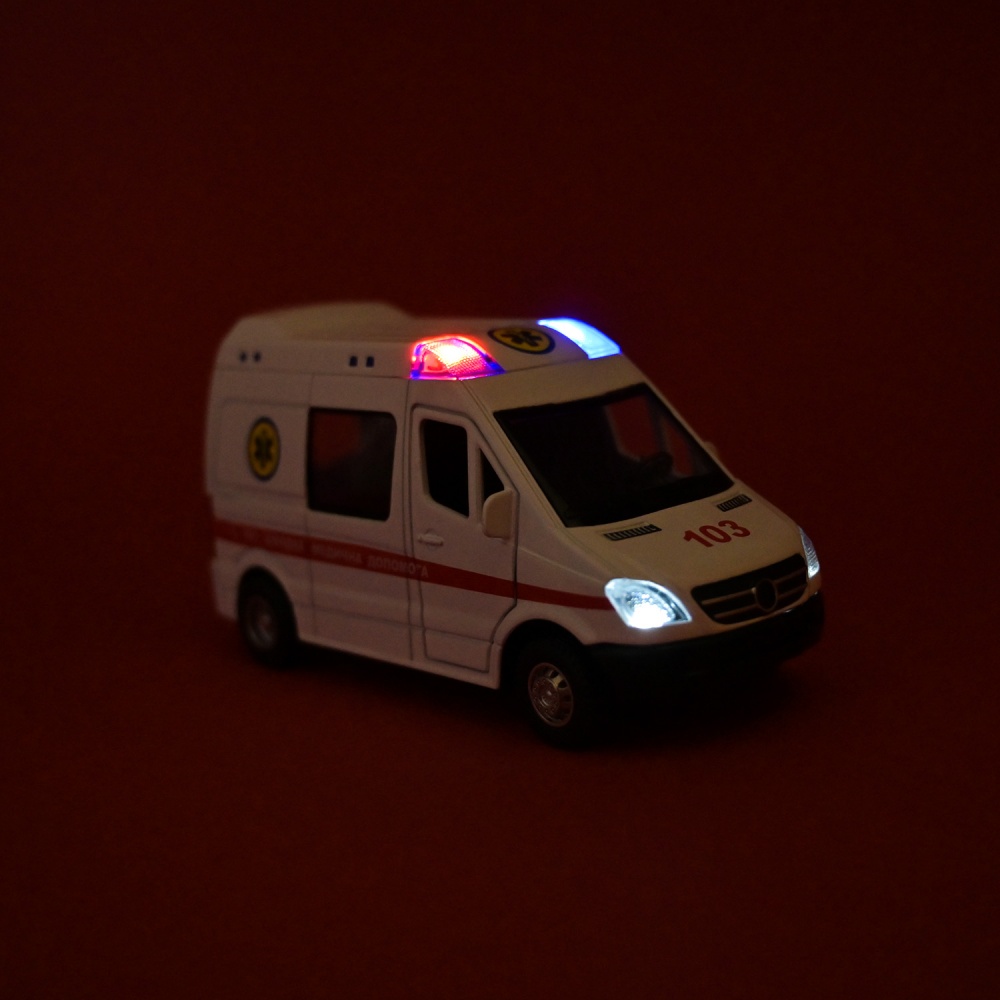 Машинка Автопром 1:24 «Службы спасения» Скорая помощь AP7543